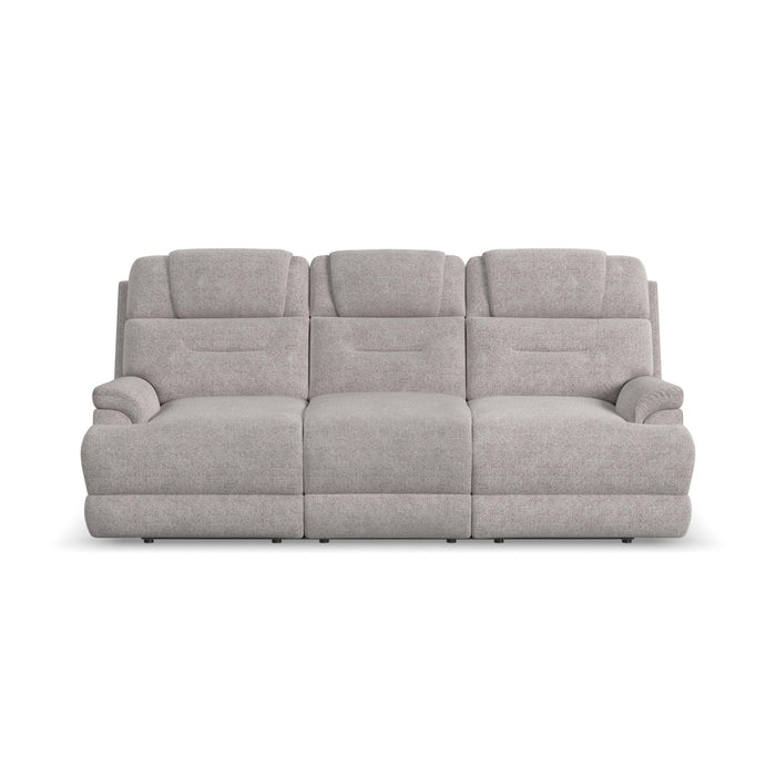 Zofa - Power Sleep Sofa With Power Headrests & Lumbar - Dove