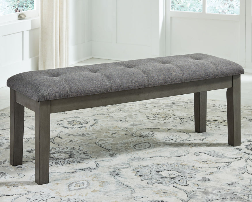 Hallanden - Large UPH Dining Room Bench - Black / Gray