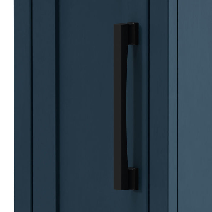 Nantucket - Chairside Table - Blue Denim / Whiskey