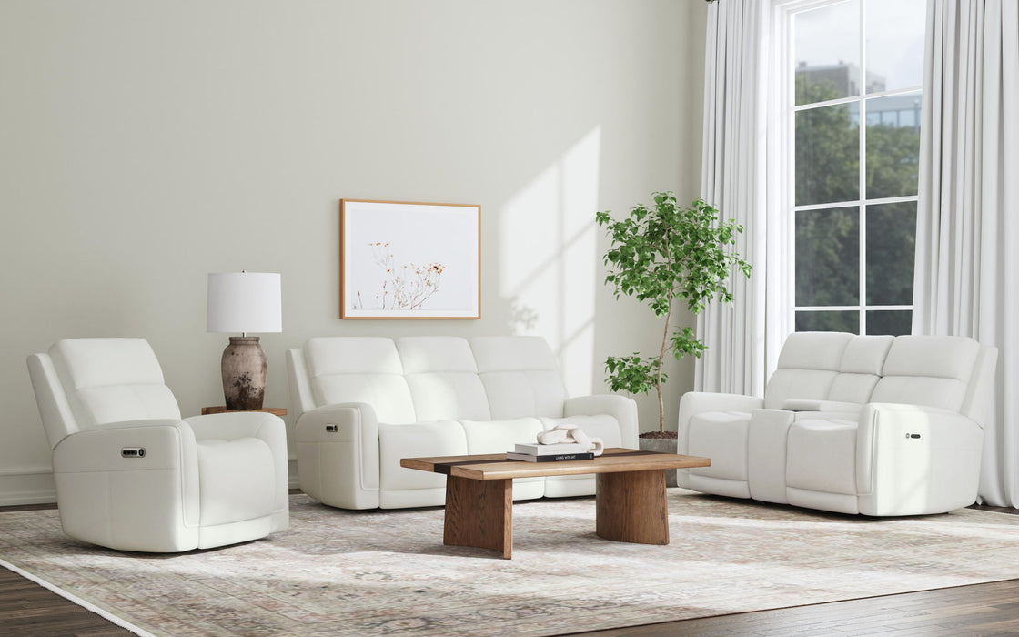 Alister - Power Gliding Loveseat With Console, Power Headrests & Lumbar