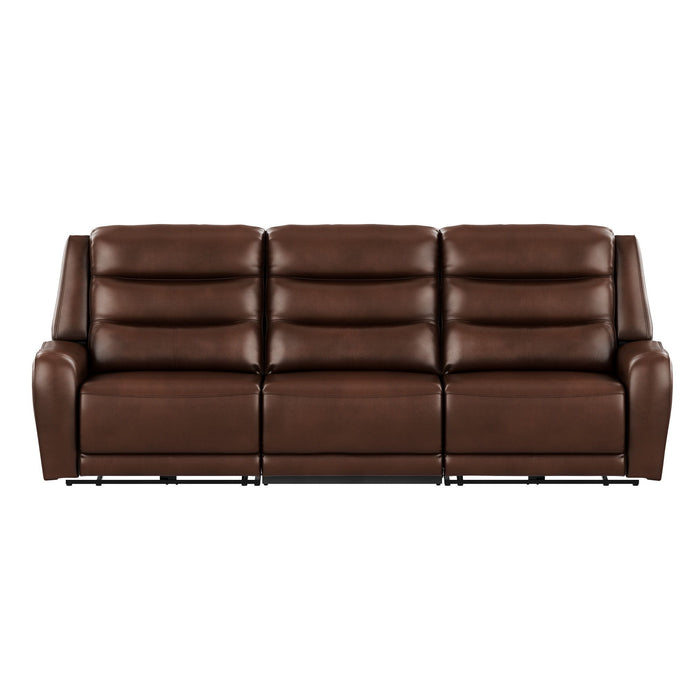 Duluth - 3 Piece Dual Power Sectional - Dark Brown