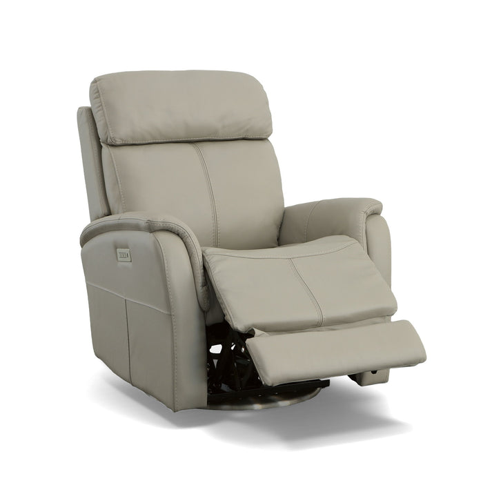 View - Power Swivel Recliner With Power Headrest