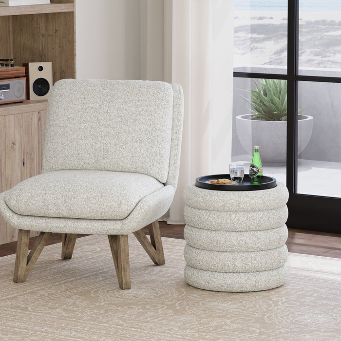 Zuri - Storage Ottoman - Cream