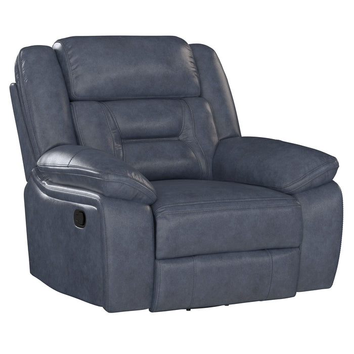 Declan - Swivel Gliding Recliner - Naval Blue