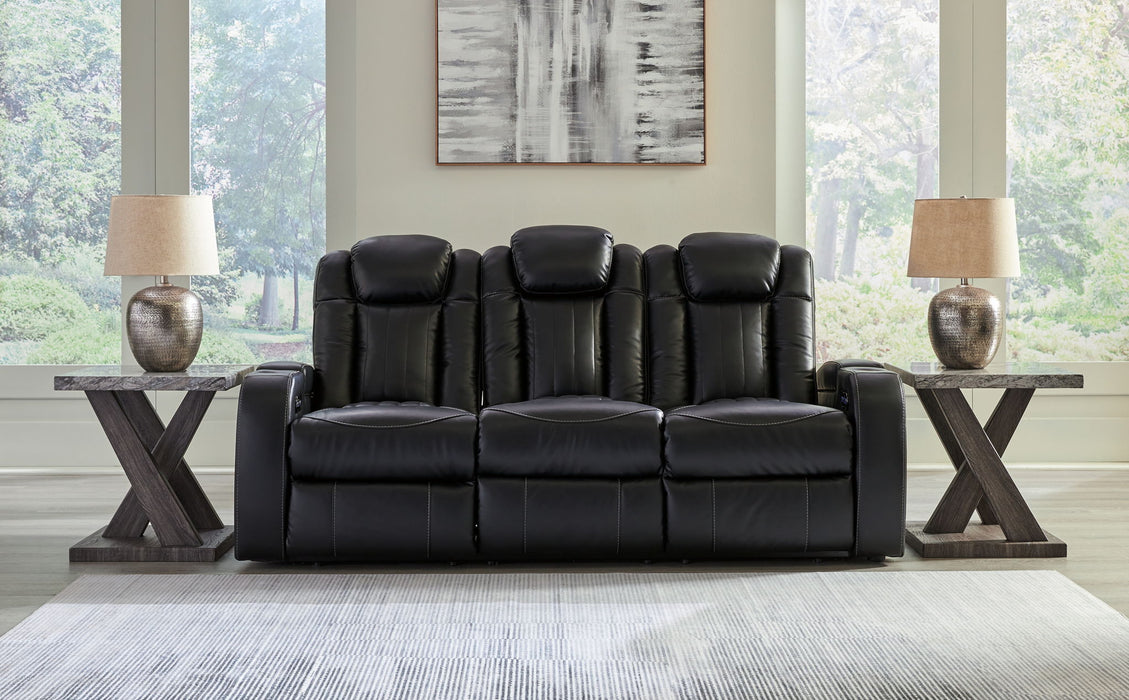 Caveman Den - Power Reclining Sofa With Adj Headrest - Midnight