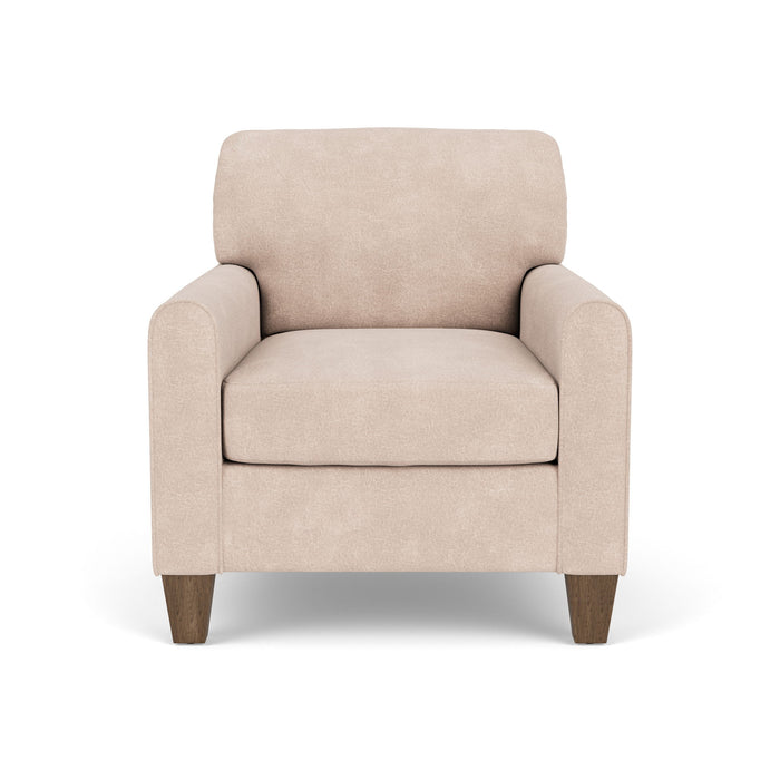 Moxy - Fabric Chair, Rounded Mailbox Arms