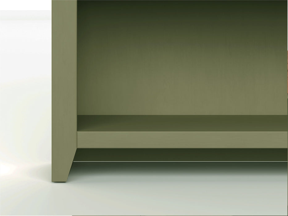 Vineyard - 5-Shelf Bookcase - Sage Green / Fruitwood