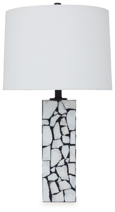 Macaria - Marble Table Lamp - White / Black