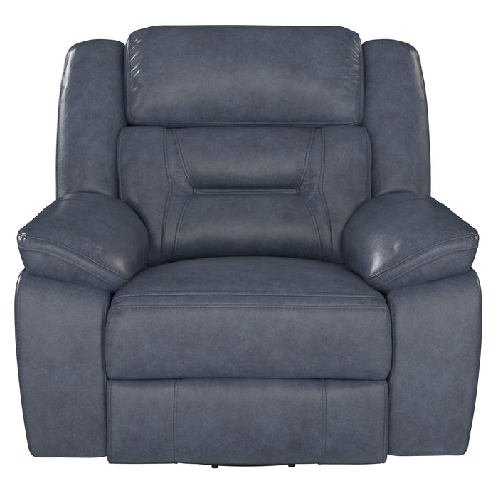 Declan - Swivel Gliding Recliner - Naval Blue