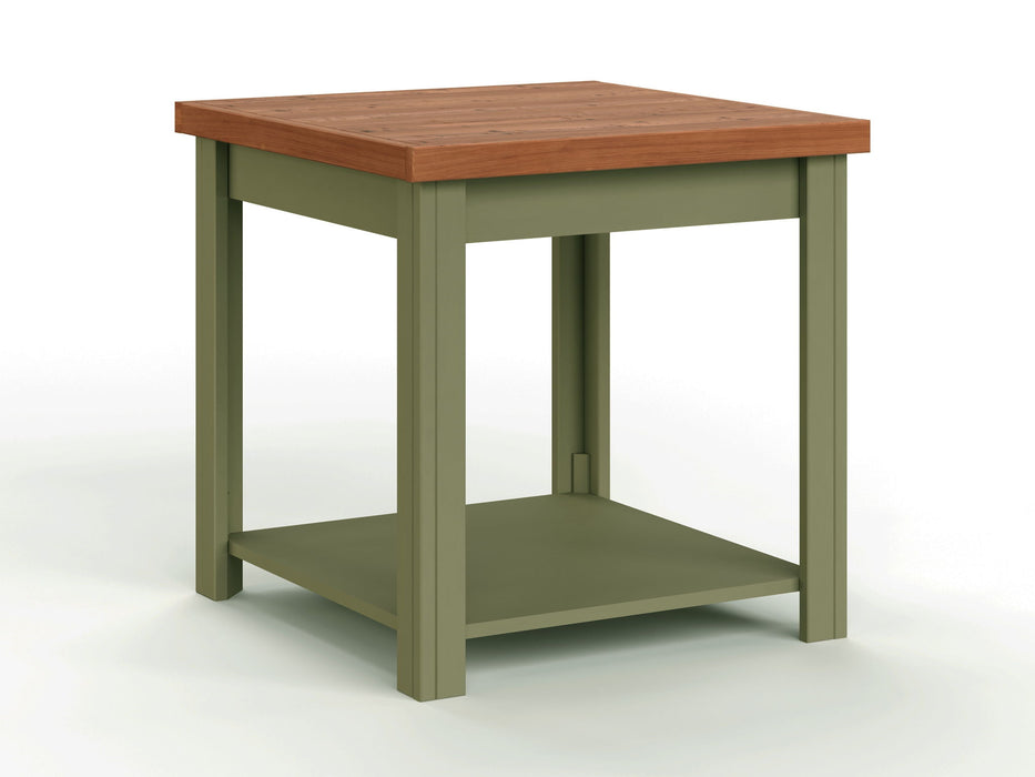 Vineyard - Side Table - Sage Green / Fruitwood