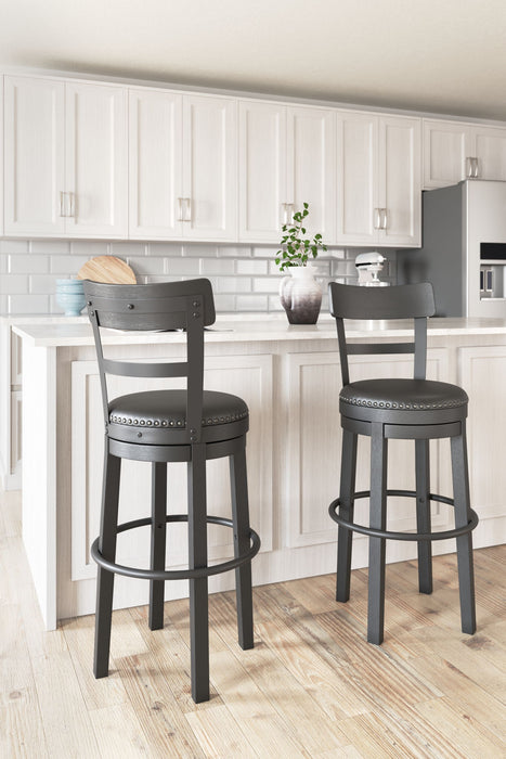 Valebeck - Tall Upholstered Swivel Barstool