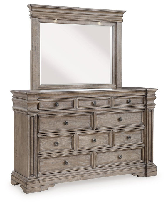 Blairhurst - Dresser And Mirror - Light Grayish Brown