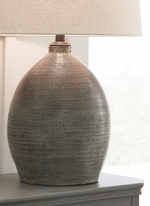 Joyelle - Terracotta Table Lamp  - Gray