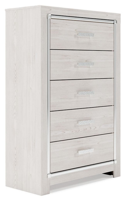 Altyra - Five Drawer Chest - White