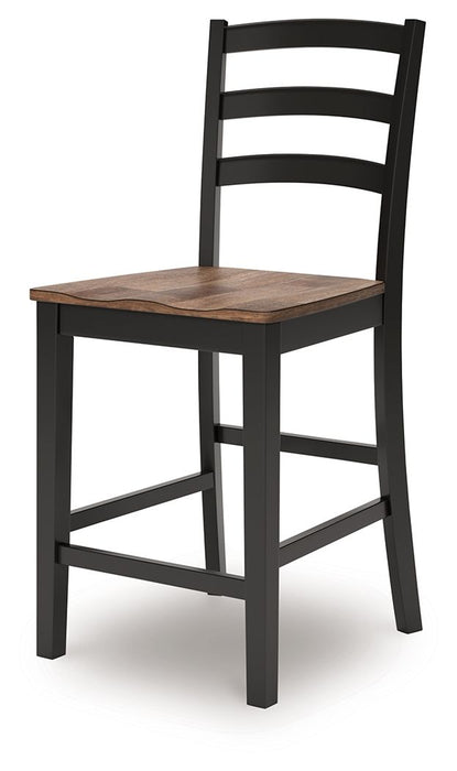Wildenauer - Barstool (Set of 2) - Brown / Black