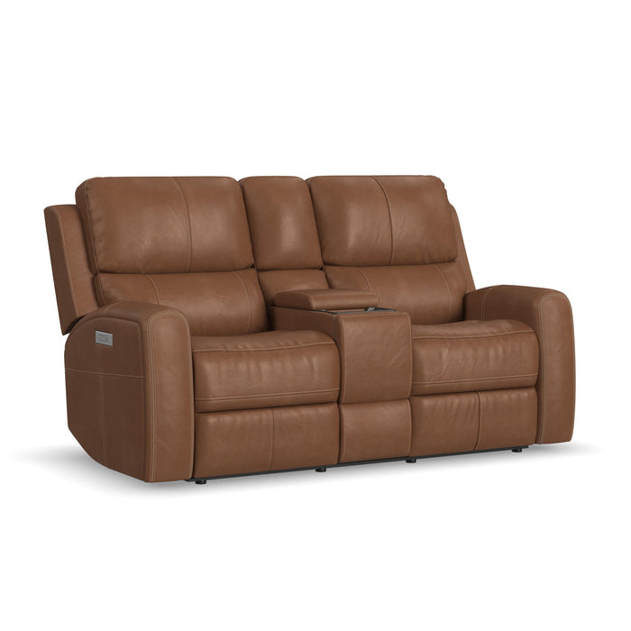 Linden - Power Reclining Loveseat With Console & Power Headrests & Lumbar