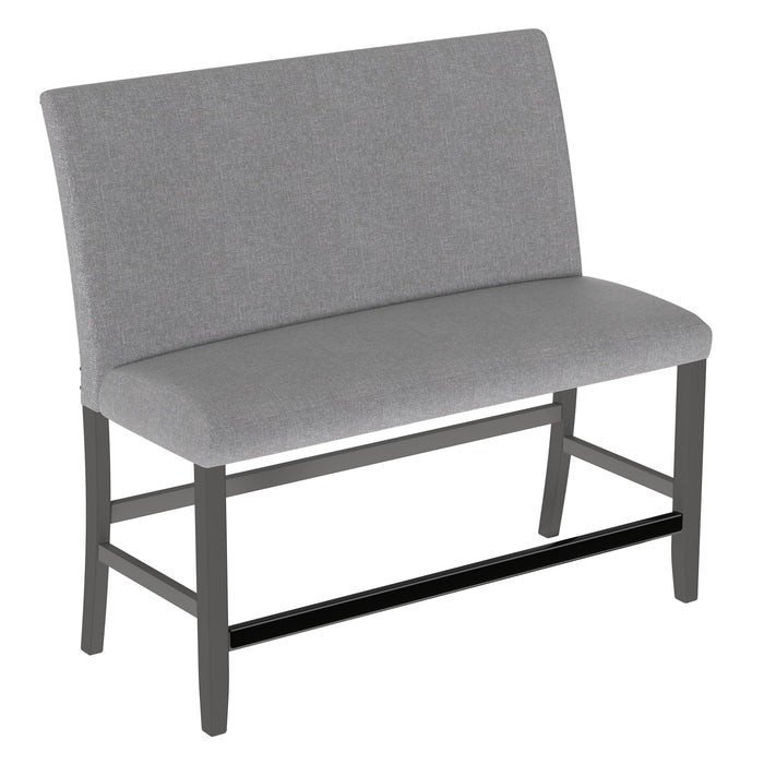 Seneca - Upholstered Back Bench - Walnut Ash