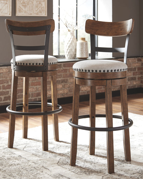 Valebeck - Tall Upholstered Swivel Barstool