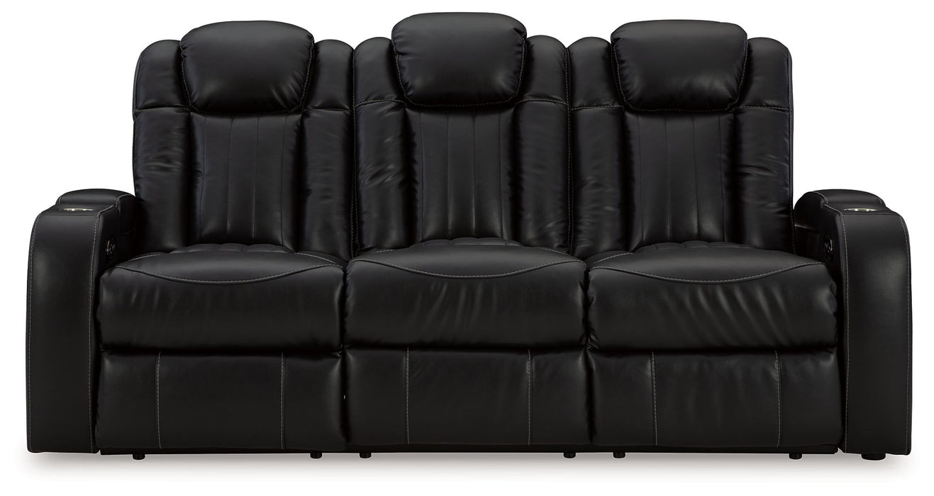 Caveman Den - Power Reclining Sofa With Adj Headrest - Midnight
