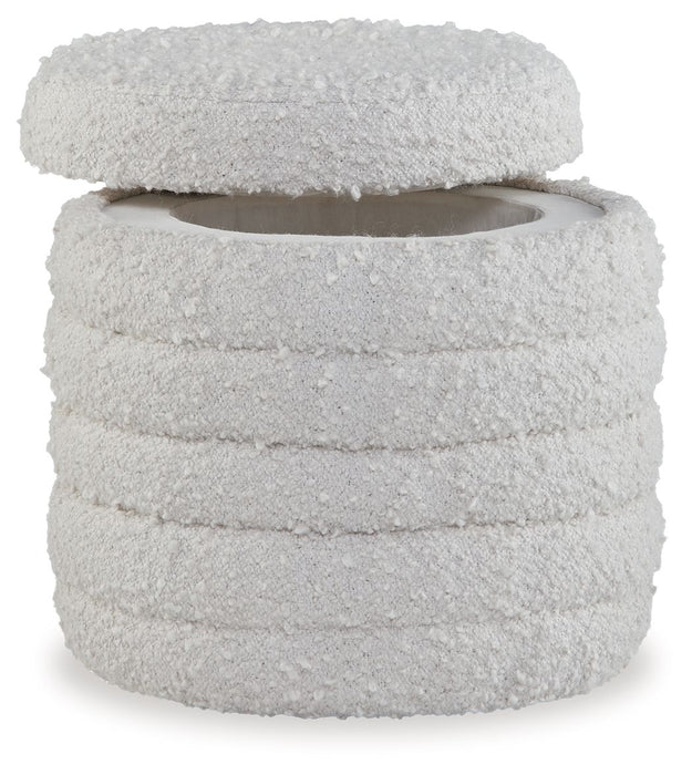 Duntler - Storage Ottoman - Ivory