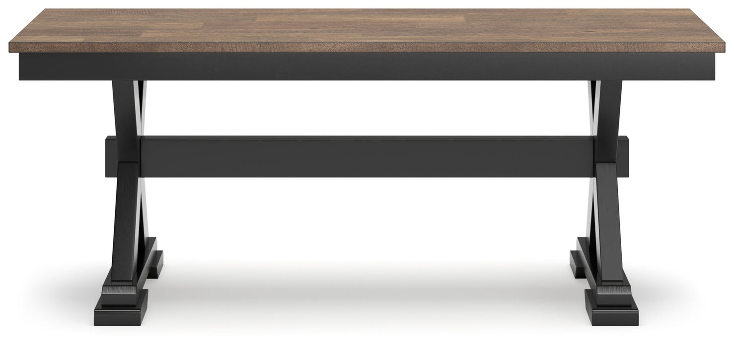 Wildenauer - Large Dining Room Bench - Brown / Black