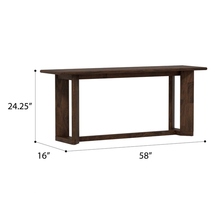 Ronan - Gathering Height Bench - Rich Brown