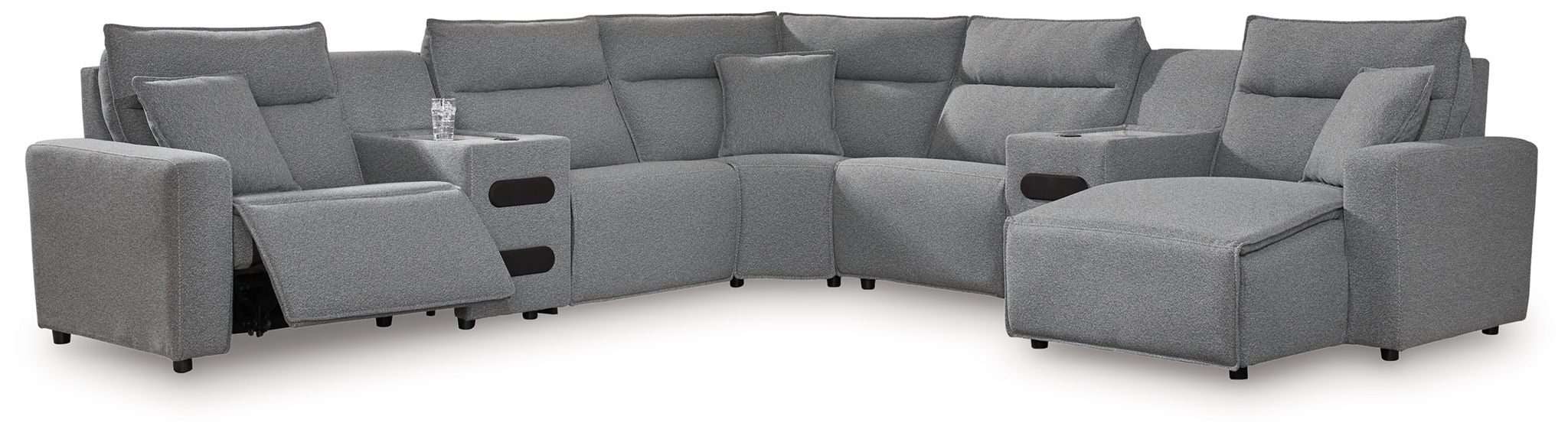 ModMax II - Salt And Pepper - Reclining Sectional
