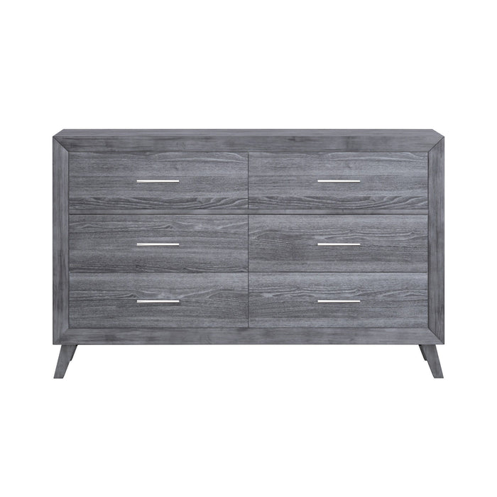 Rappa - 6-Drawer Wood Dresser - Warm Gray