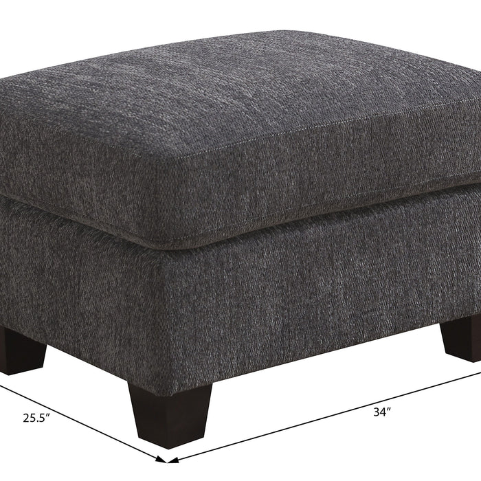 Clayton II - Ottoman - Charcoal Gray