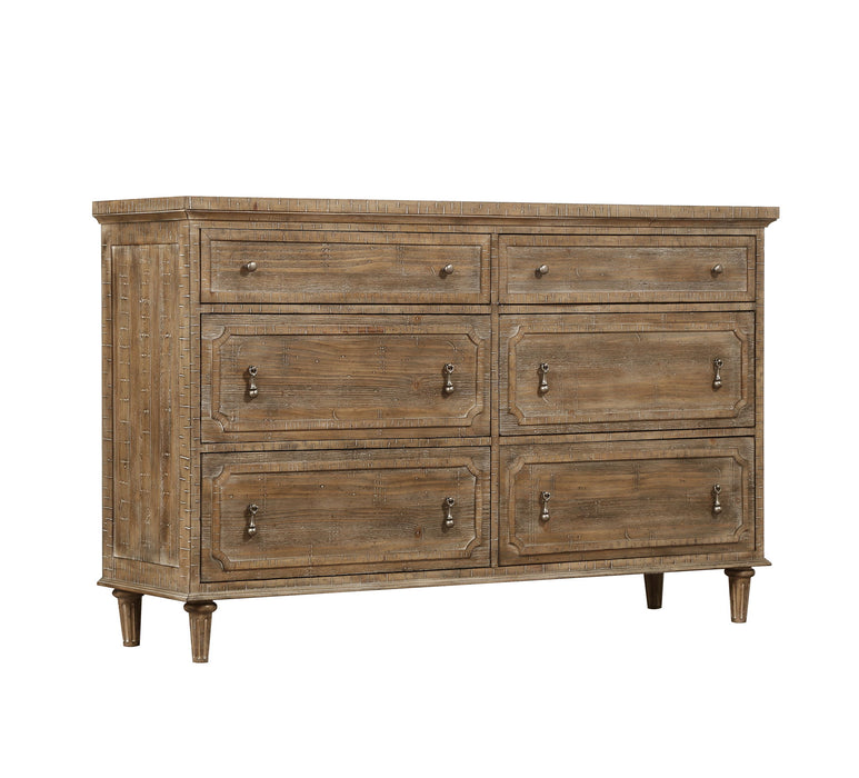 Interlude - 6 Drawers Dresser - Light Brown
