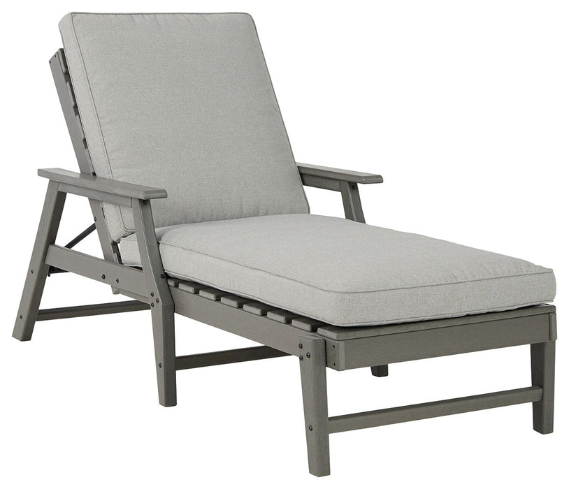 Visola - Chaise Lounge with Cushion - Gray