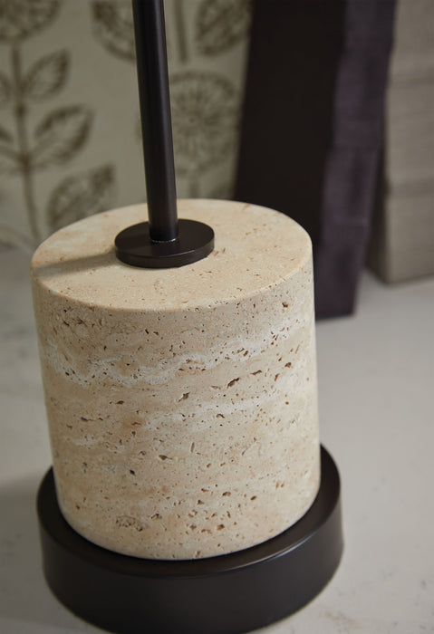 Vinmour - Metal Desk Lamp - Brown / Beige