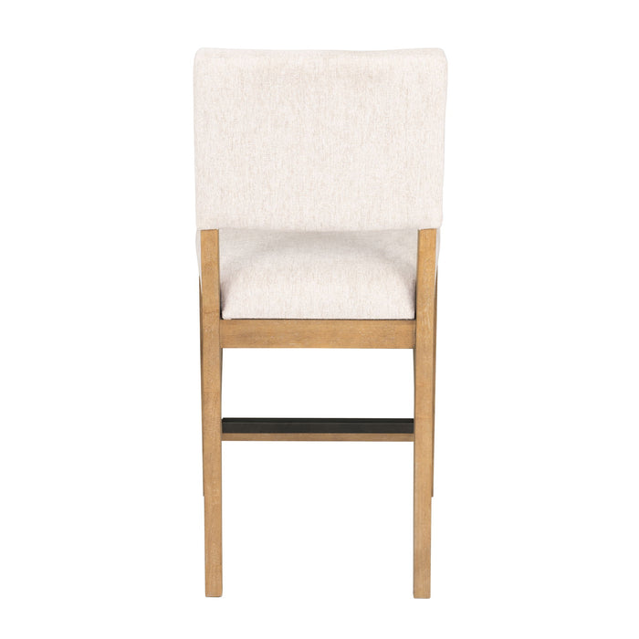 Millwork - Counter Chair (Set of 2) - White / Light Brown