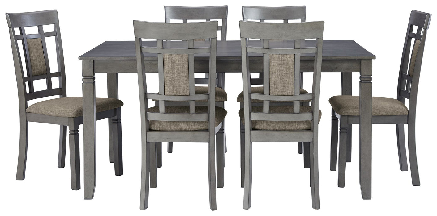 Jayemyer - Charcoal Gray - Rect Drm Table Set (Set of 7)